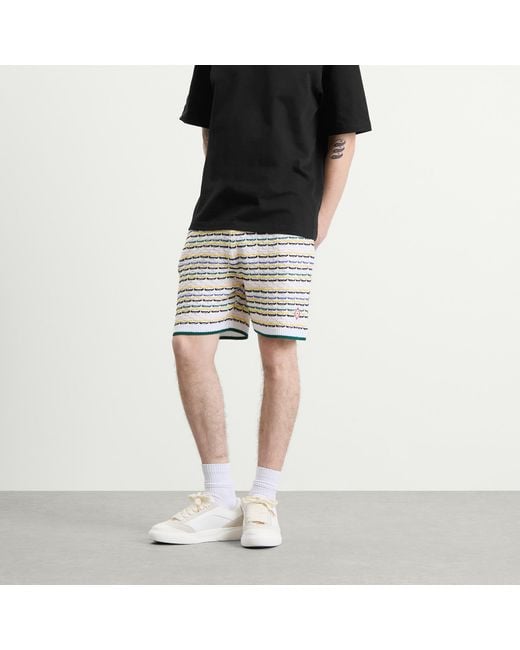 Casablanca White Tuck Stitch Shorts for men