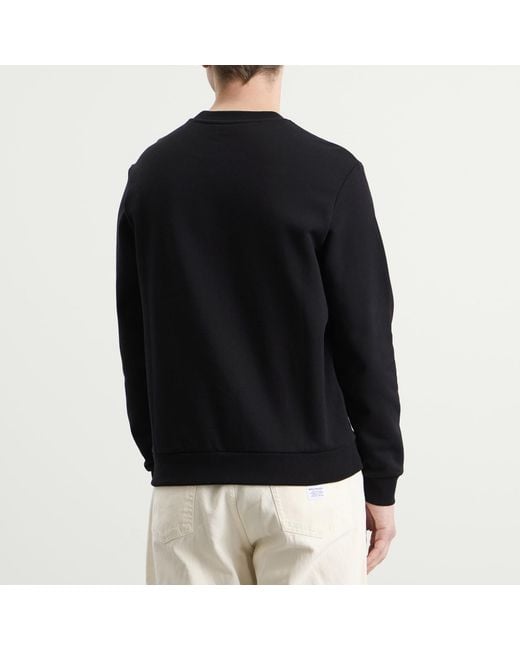 A.P.C. Black Rue Madame Logo Crew Sweat for men