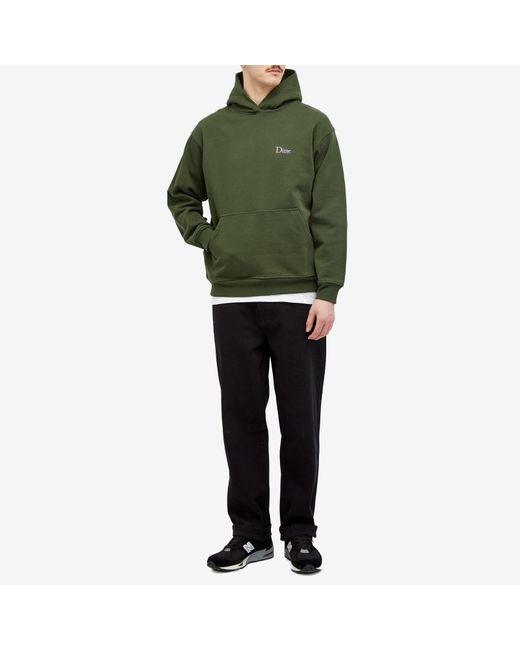 Dime Green Classic Small Logo Hoodie for men