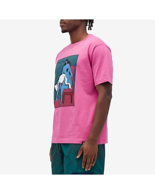 by Parra Pink My Dear Swan T-Shirt for men