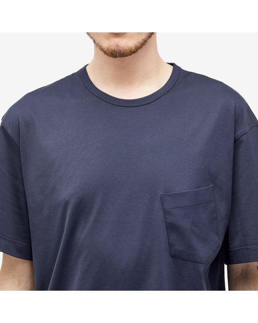 Sunspel Blue X Nigel Cabourn Pocket T-Shirt for men