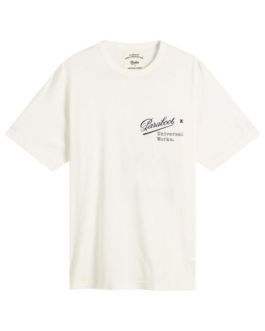 Universal Works White X Paraboot Jersey Print T-Shirt for men