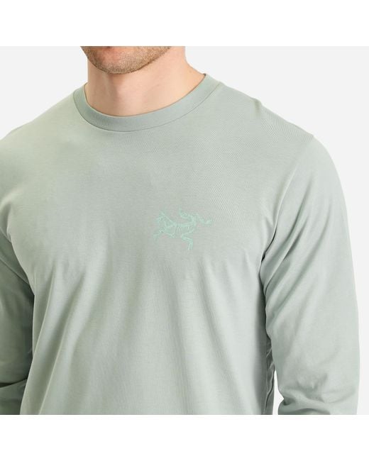 Arc'teryx Green Kragg Sl Cotton Bird Tile Long Sleeve T-Shirt for men