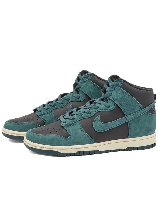 Nike Dunk High Retro Premium Shoes In Black, in Green for Men | Lyst