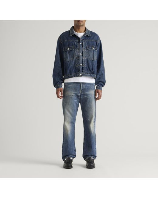 Visvim Blue Damaged Denim Jacket for men