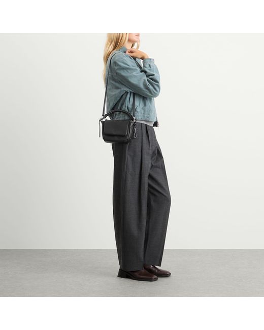 F/CE Black Tech Leather Mini Pouch Bag
