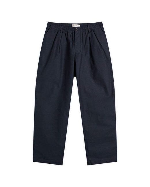 Universal Works Blue Pleated Track Pant for men