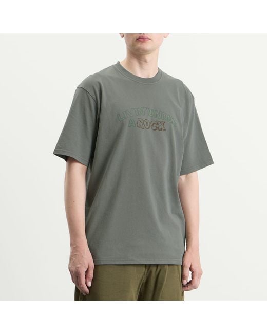 Gramicci Gray Livin' Pigment Dyed T-Shirt for men
