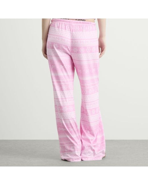 Skims Pink Plush Pointelle Pants