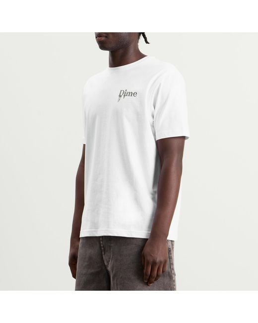 Dime White Challenged T-Shirt for men