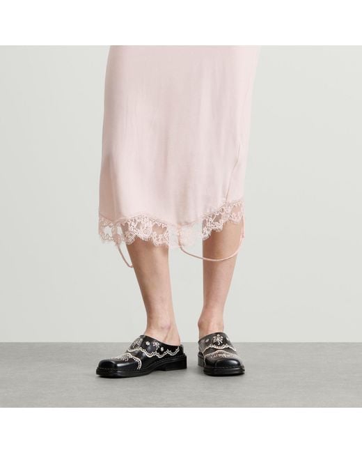 Simone Rocha Black Floral Lace Mules