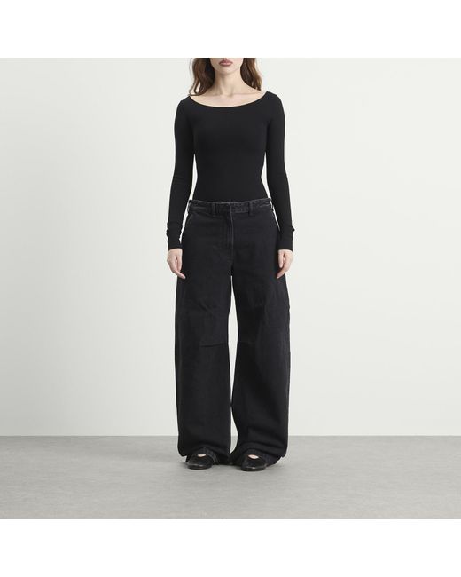 Entire studios Black Scoop Neck Bodysuit