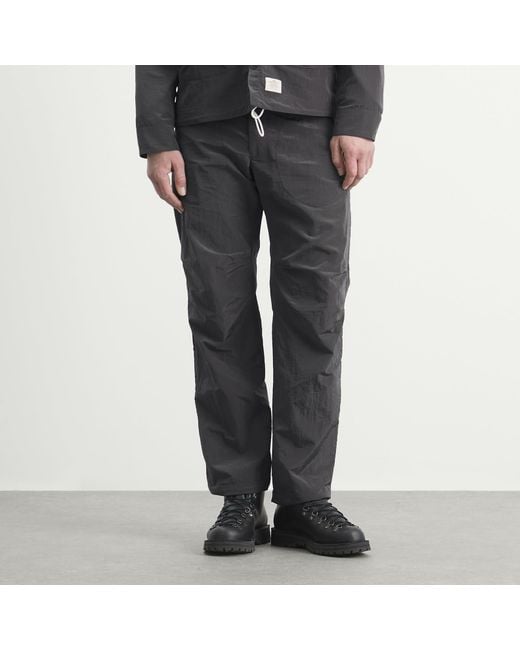 RANRA Gray Wilder Shiny Nylon Cargo Pants for men