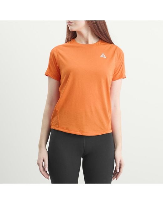 Nike Orange Acg Trail Short Sleeve T-Shirt