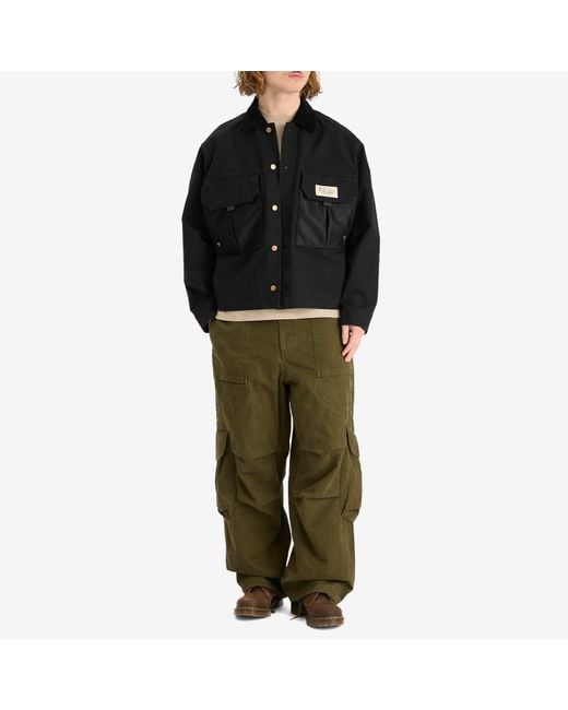 Brain Dead Black Cropped Chore Jacket for men
