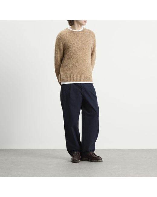 Folk Blue Wide Fit Trousers for men