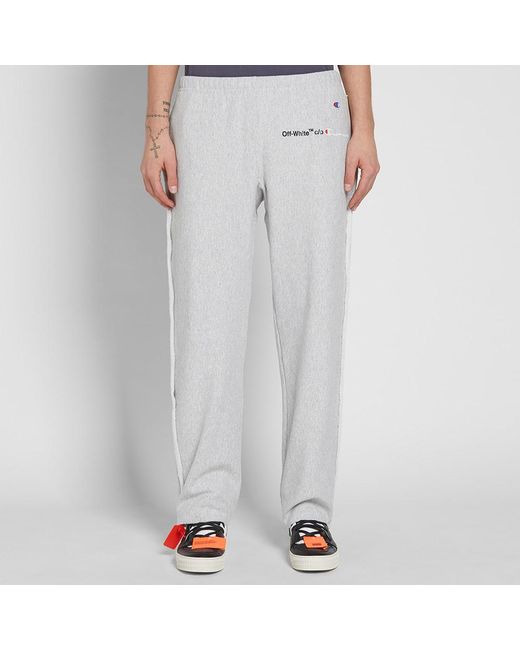 Off-White c/o Virgil Abloh X Champion Sweat Pant in Gray for Men | Lyst