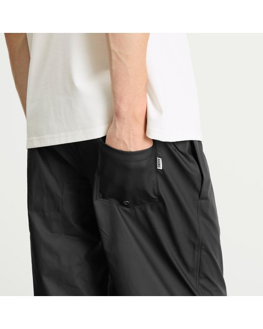Rains Black Pants Regular for men