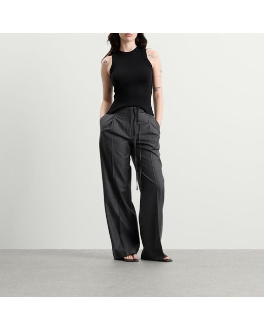 Rohe Gray Relaxed Soft Wool Trousers