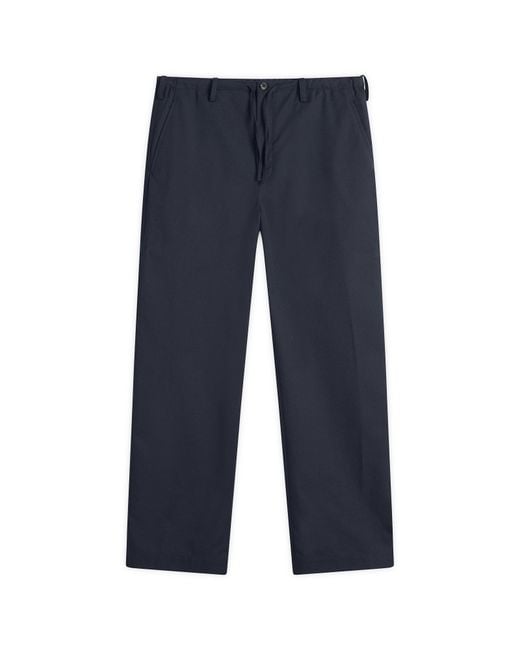 Dries Van Noten Blue Cotton Wool Trouser for men