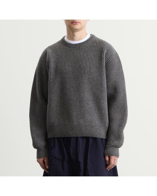 Jil Sander Gray Wool Jumper for men