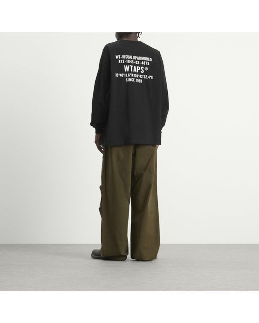 (w)taps Black Spec Long Sleeve T-Shirt for men