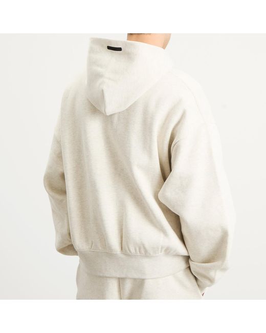 Fear Of God White Signature Classic Zip Hoodie for men