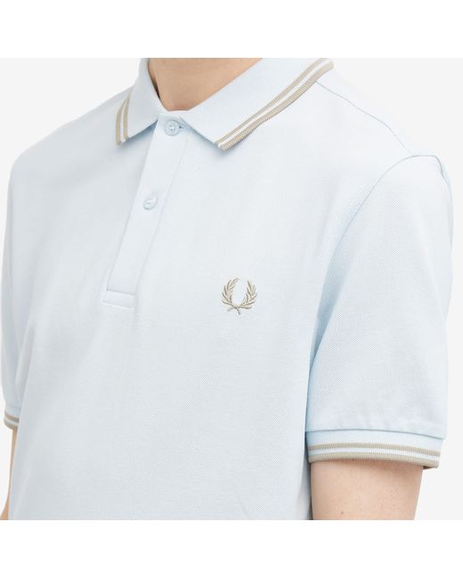 Fred Perry Blue Twin Tipped Polo Shirt for men