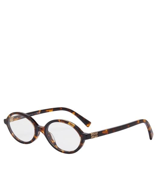 Miu Miu Brown Miu Miu Regard Light Glasses