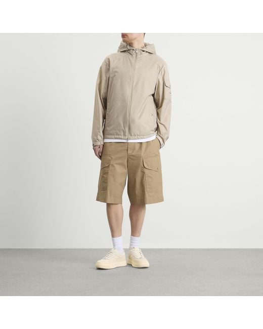 Moncler Natural Drawstring Cargo Shorts for men