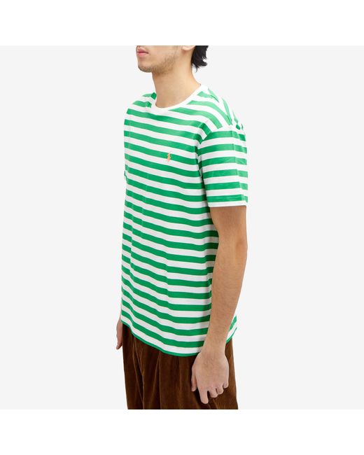 Polo Ralph Lauren Green Stripe T-Shirt for men