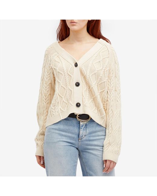 Closed Natural Cable Knit Cardigan