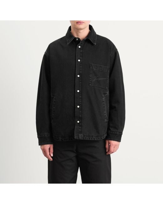 Jacquemus Black Denim Shirt for men