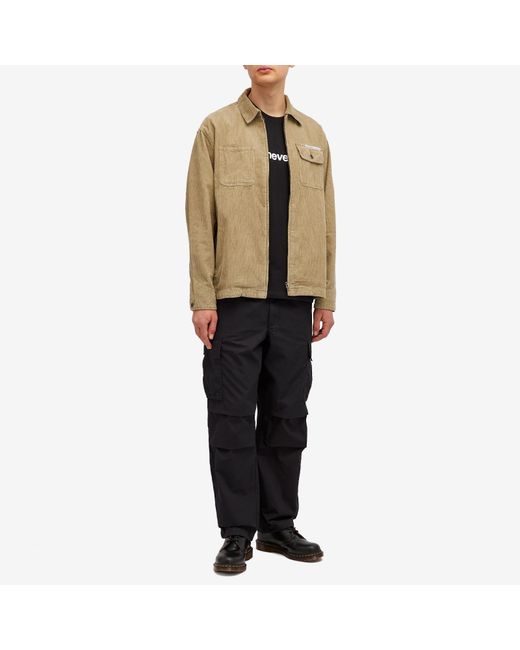 Thisisneverthat Green Washed Corduroy Zip Jacket for men