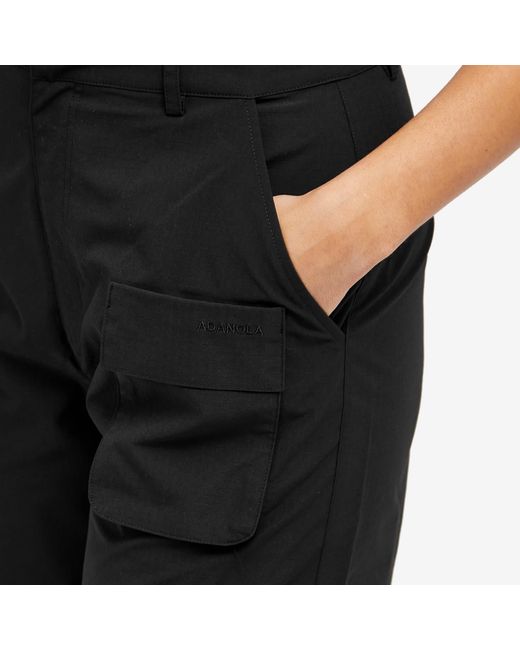 ADANOLA Black Cargo Multi Pocket Trouser