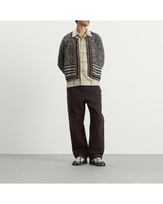 STORY mfg. Black Hand Knit Root Cardigan for men