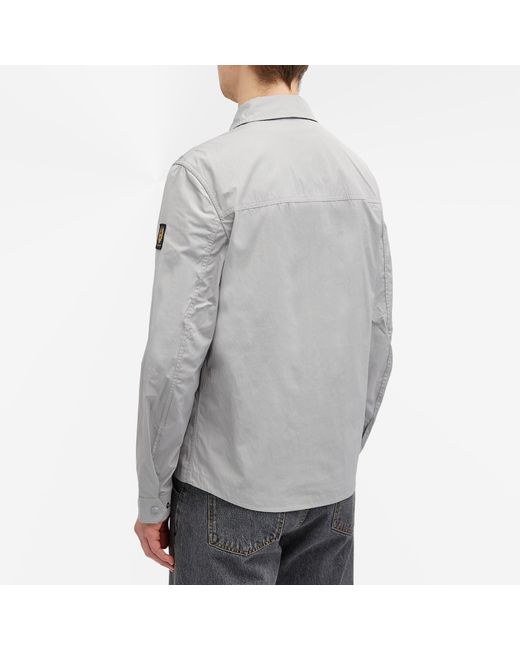 Belstaff Gray Outline Ripple Shell Overshirt for men