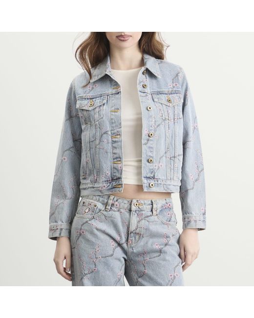 ICECREAM Blue Sakura Denim Trucker Jacket