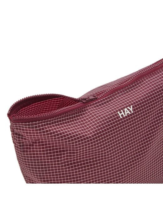 Hay Purple Grid Pouch