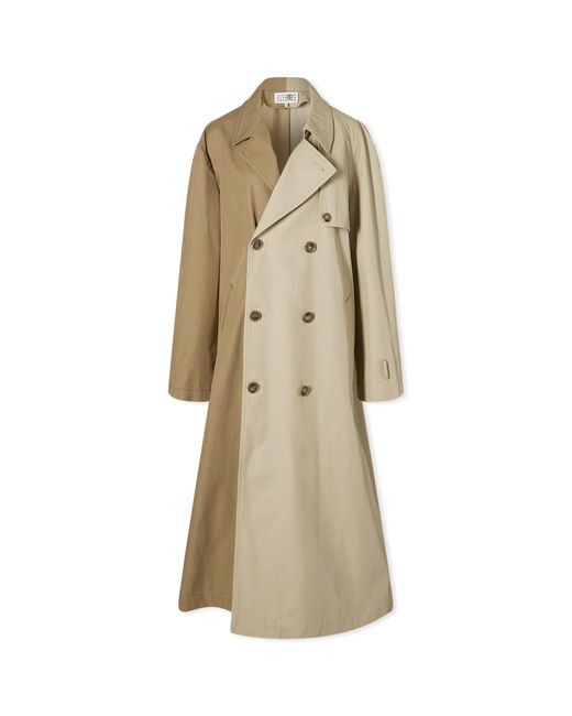 MM6 by Maison Martin Margiela Natural Patchwork Trenchcoat