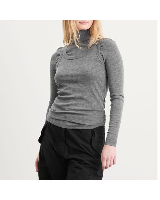 Rohe Gray Double-Layer Merino Jersey Style