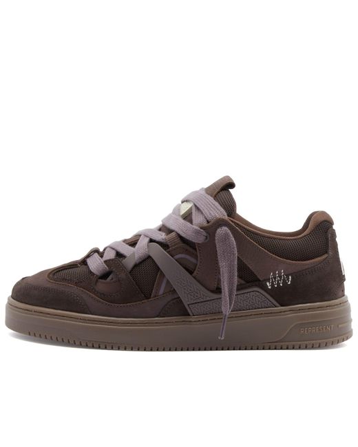 Represent Brown Bully Leather Sneakers for men