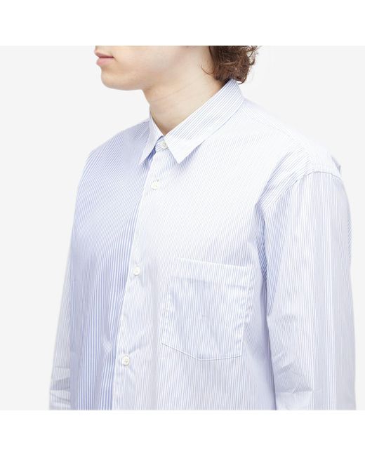 Comme des Garçons White Multi Stripe Shirt for men
