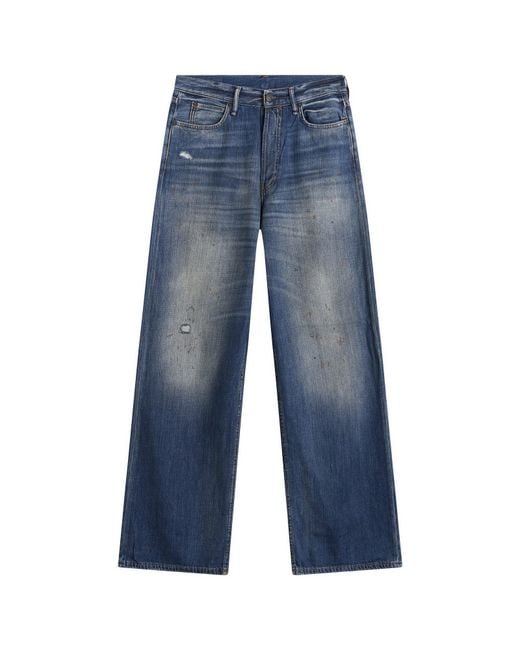 Acne Blue 1981 Trafalgar Wash Wide Leg Jeans for men