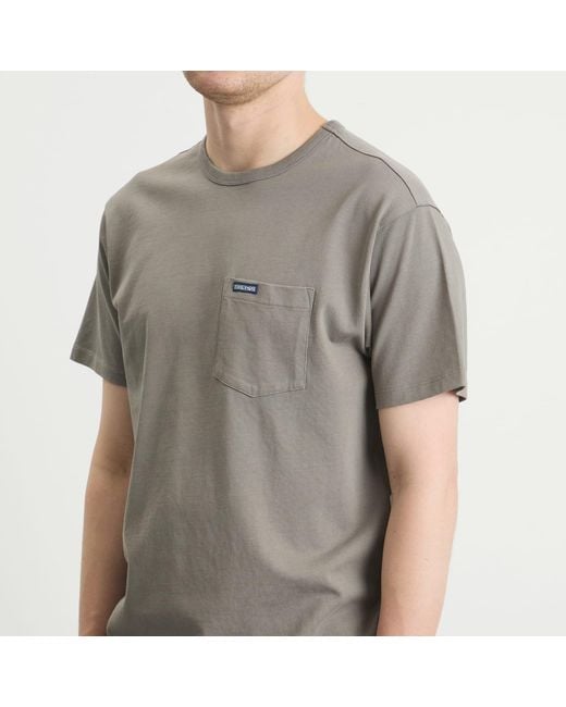 Dubbleware Gray Pocket Label T-Shirt for men