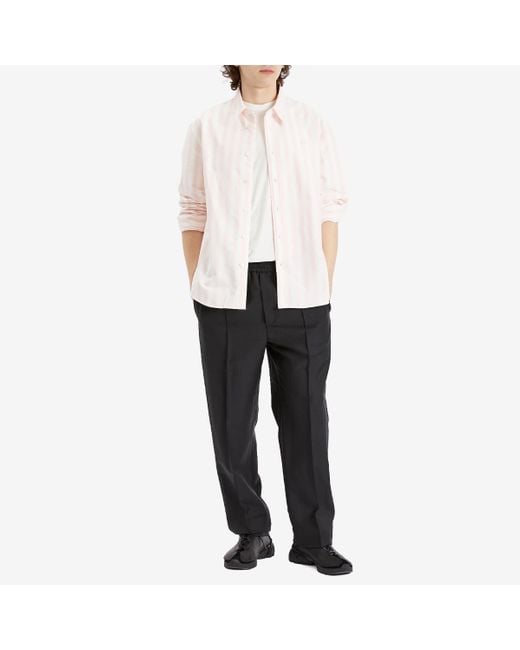 Acne White Sunnie Vintage Oxford Stripe Shirt for men