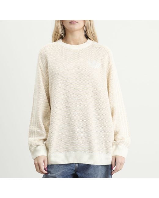 Adidas White Knit Jumper