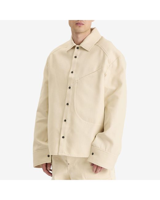 Jacquemus Natural Boxy Long Sleeve Shirt for men