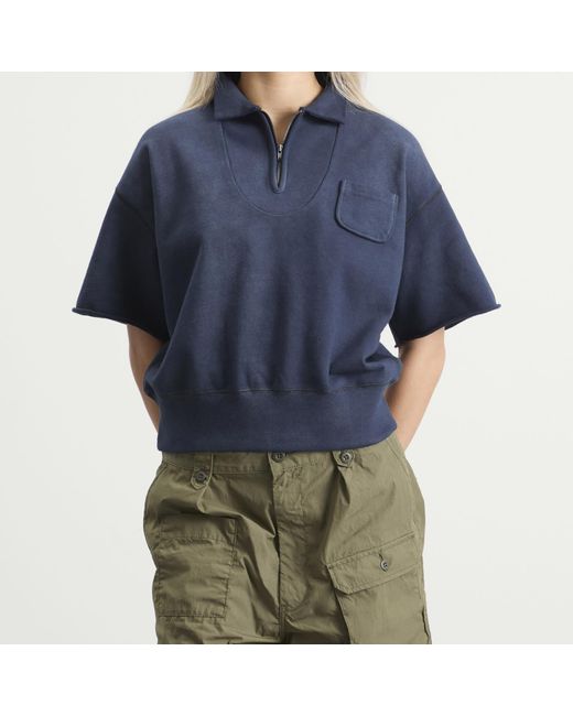 Beams Boy Blue Half Zip Sweater