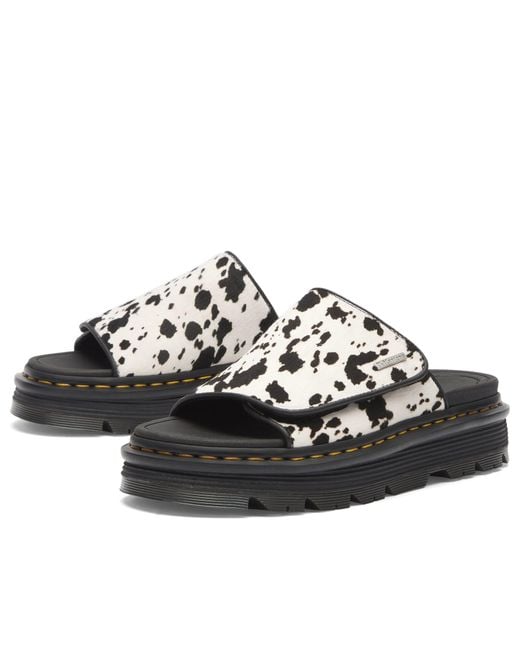 Dr. Martens Black Zebzag Slide